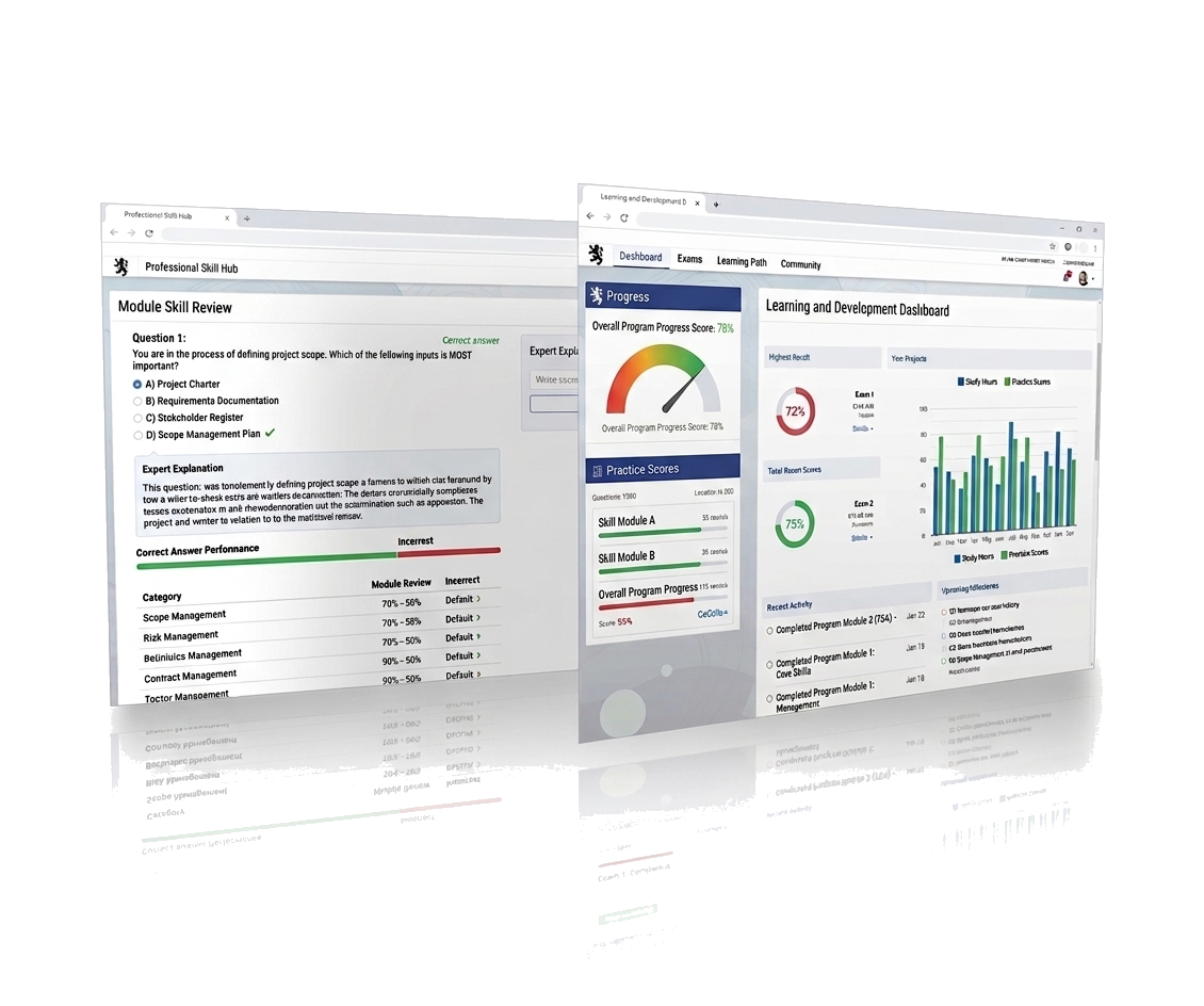 Elevator Trade Exam progress dashboard preview